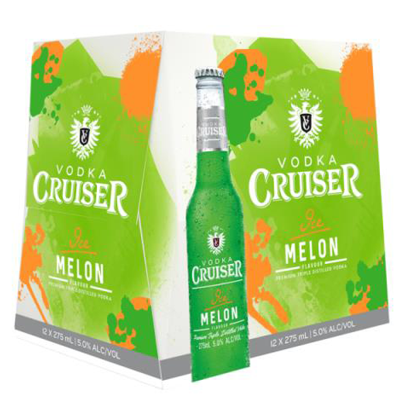 Cruiser Ice Melon 4.8% 275ml 12pk Bottles