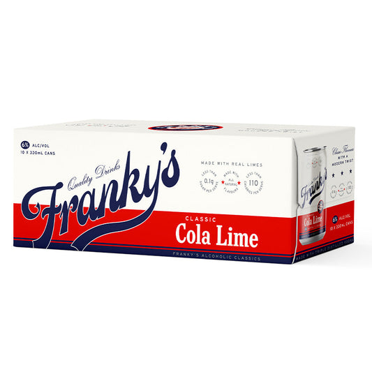 Frankys Cola Lime 6% 10pk 330ml cans