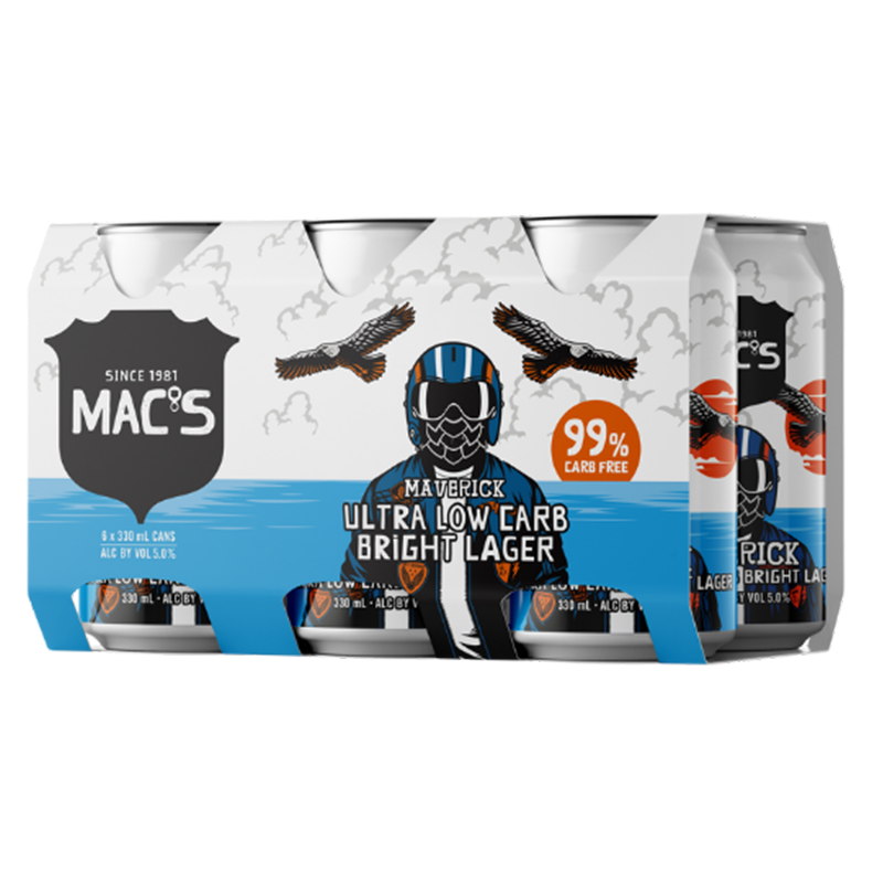 Mac's Ultra Low Carb Bright Lager 330ml Can 6pk